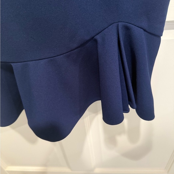 Betsey Johnson NWT Size 4 Elegant Blue Cap Sleeve Fitted Party Midi Dress (0546) - Picture 7 of 14